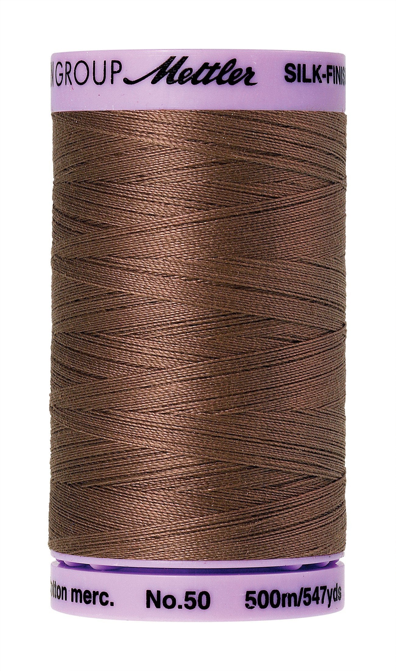 Mettler Silk-Finish 50wt Solid Cotton Thread 547yd/500M Espresso