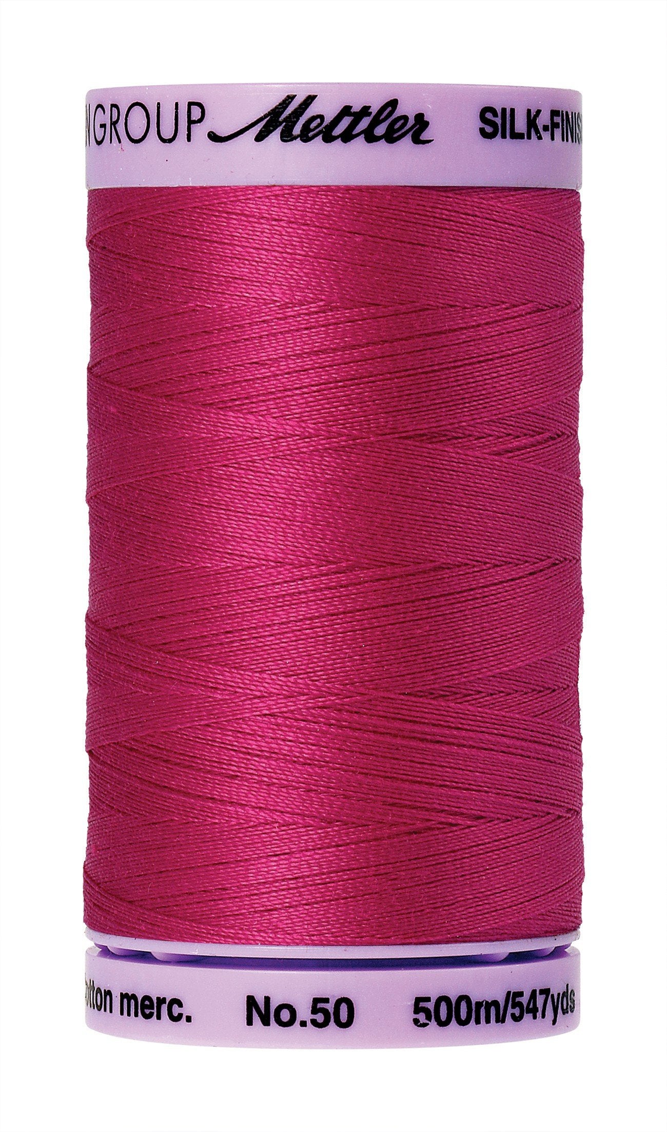 Mettler Silk-Finish 50wt Solid Cotton Thread 547yd/500M Fuschia