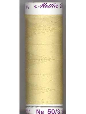 Mettler Silk-finish 50wt Solid Cotton Thread 164yd/150m Lemon Frost