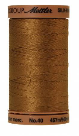 Mettler Silk-Finish 40wt Solid Cotton Thread 500yd/457M Dark Tan