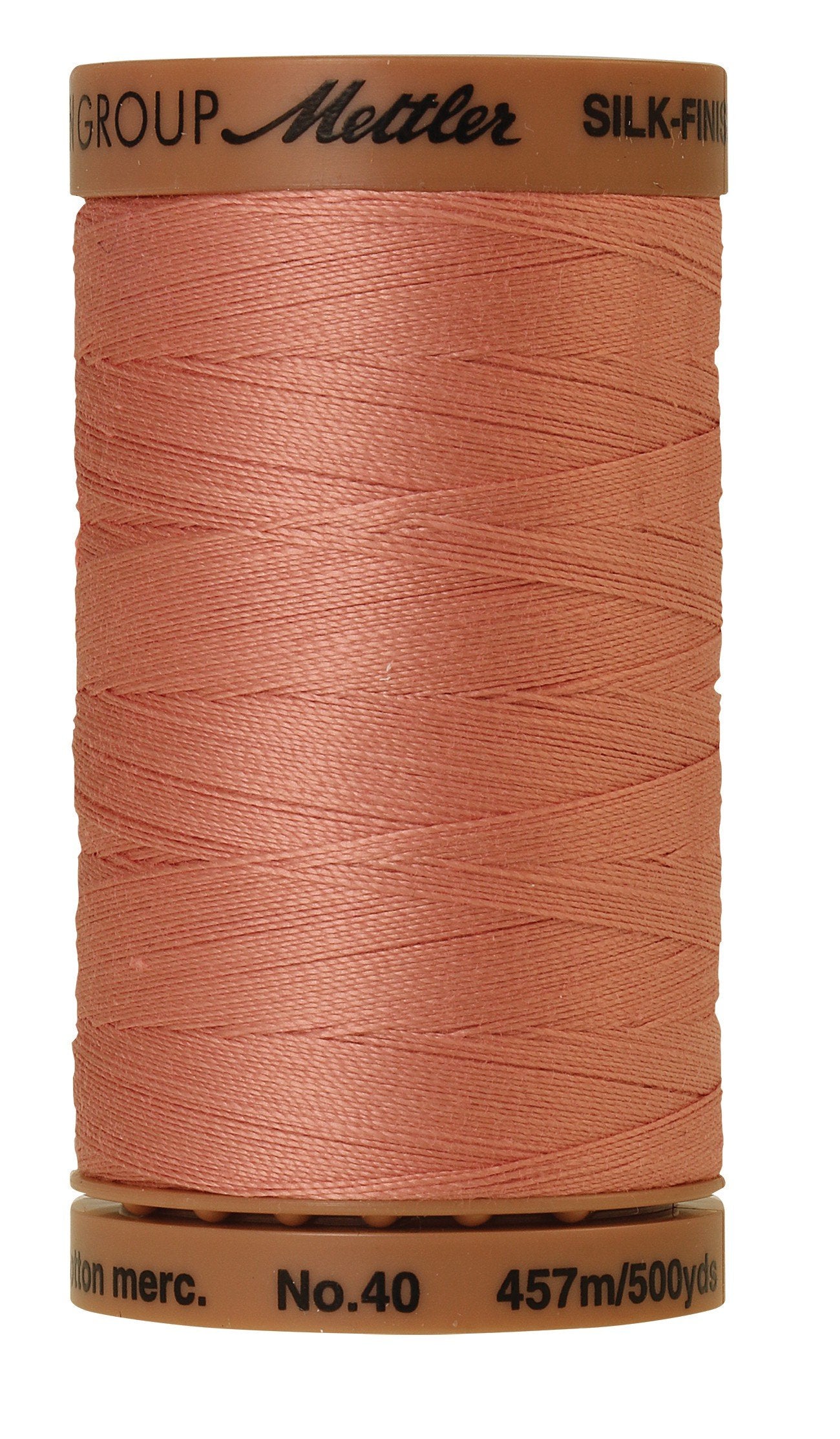 Mettler Silk-Finish 40wt Solid Cotton Thread 500yd/457M Antique Pink