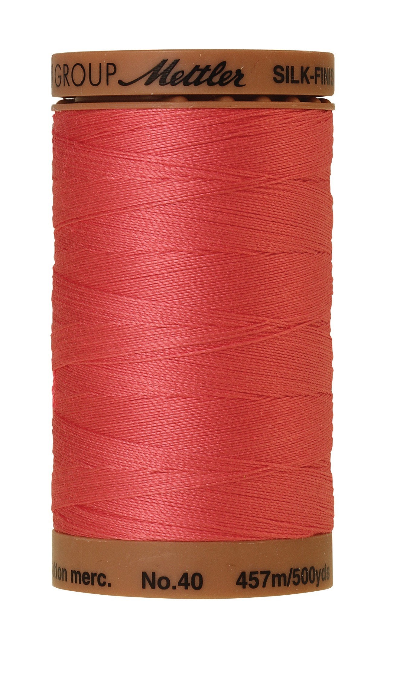 Mettler Silk-Finish 40wt Solid Cotton Thread 500yd/457M Persimmon