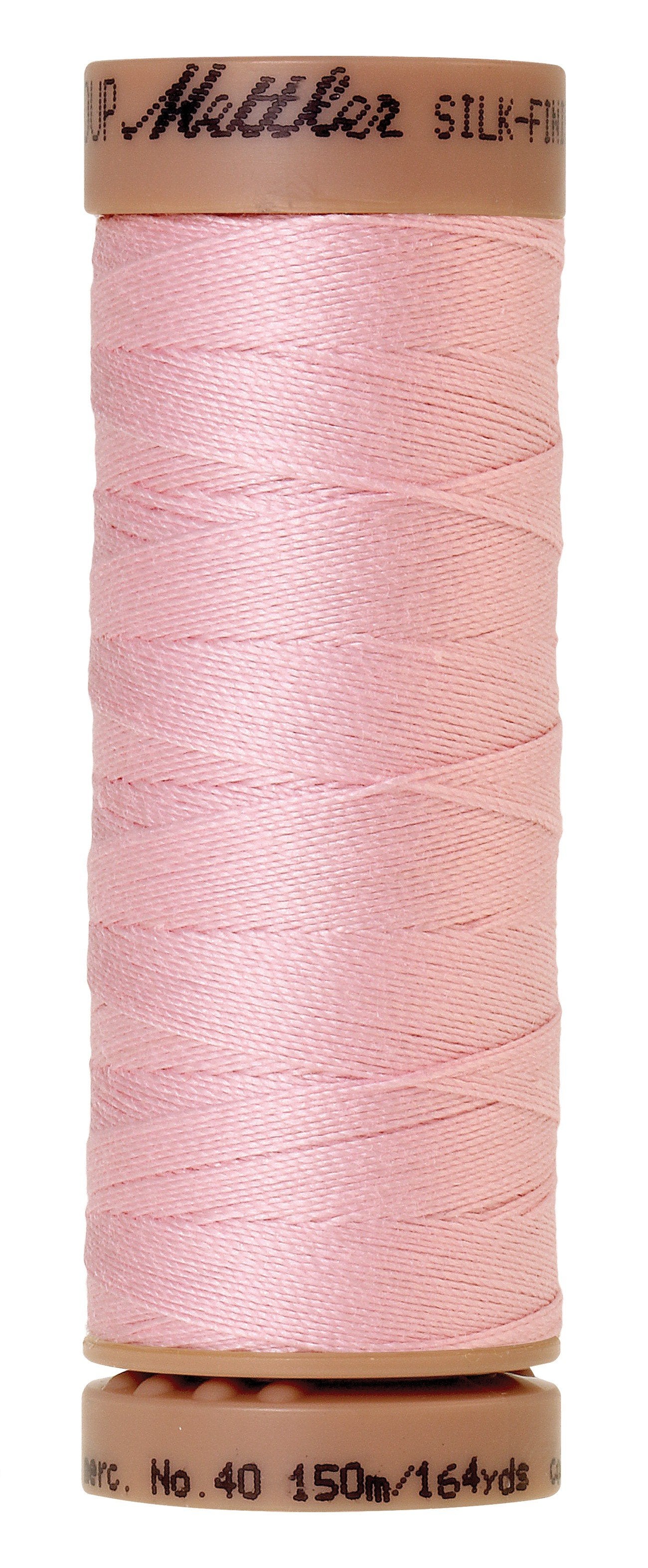 Mettler Silk-Finish 40wt Solid Cotton Thread 164yd/150M Parfait Pink