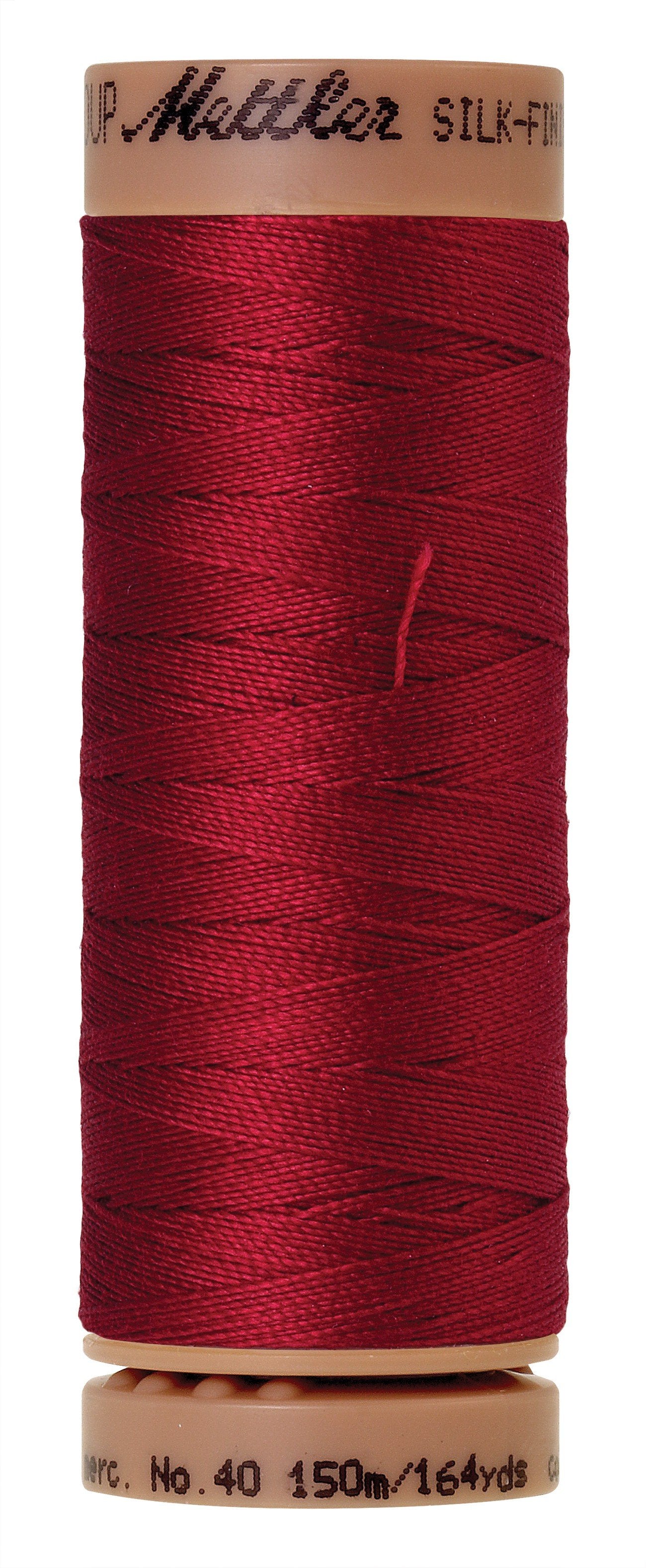 Mettler Silk-Finish 40wt Solid Cotton Thread 164yd/150M Fire Engine
