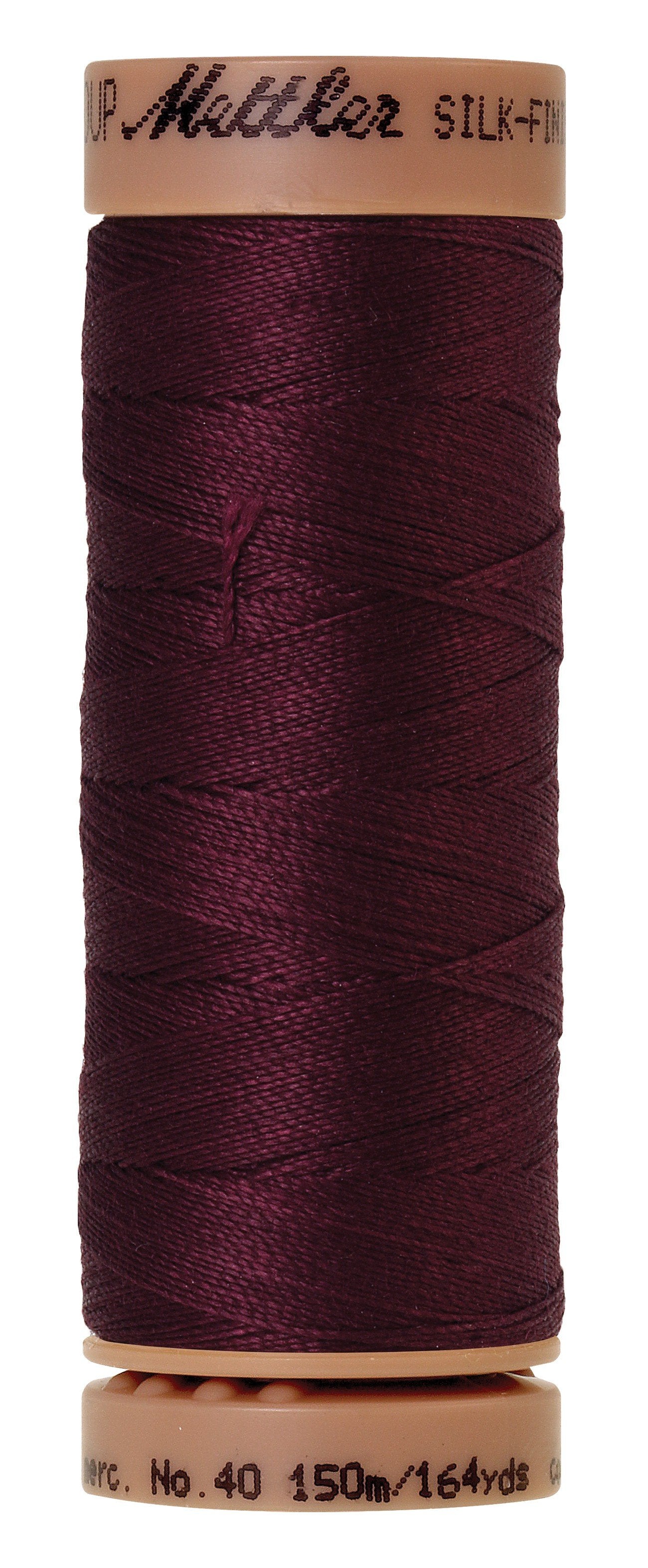 Mettler Silk-Finish 40wt Solid Cotton Thread 164yd/150M Bordeaux