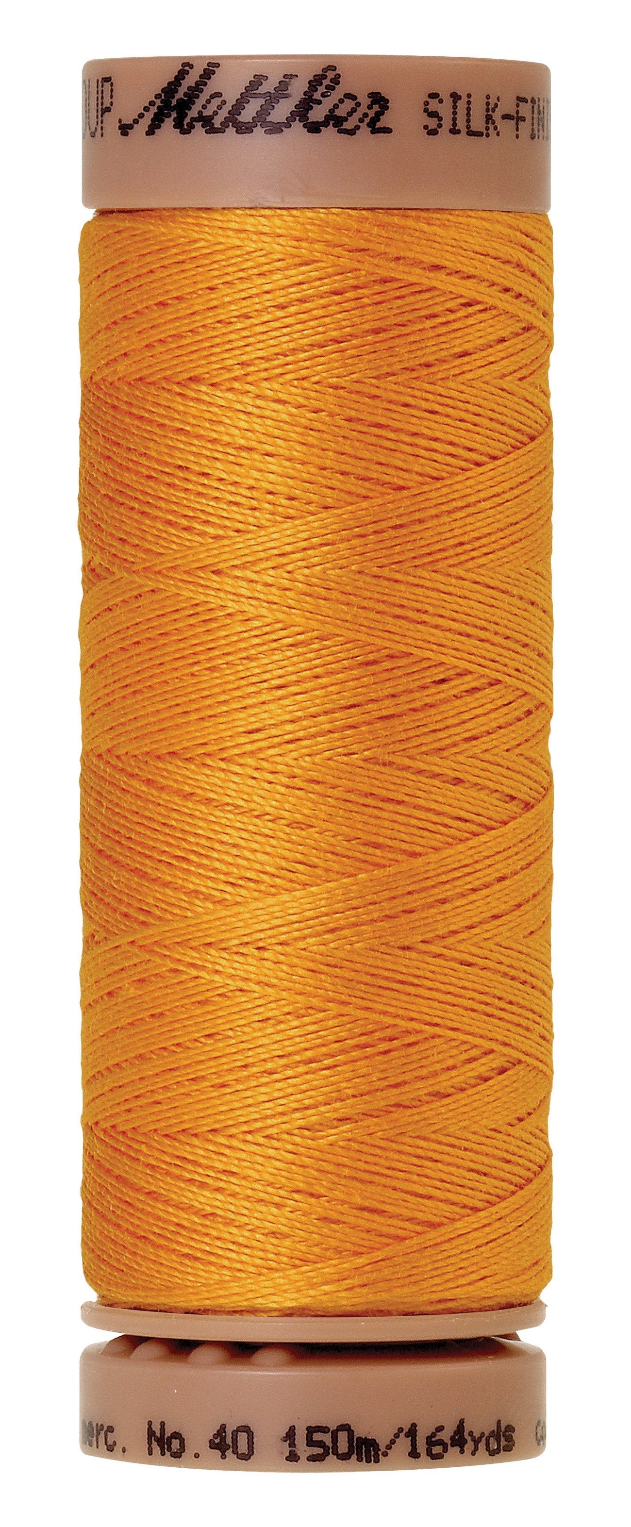 Mettler Silk-Finish 40wt Solid Cotton Thread 164yd/150M Marigold