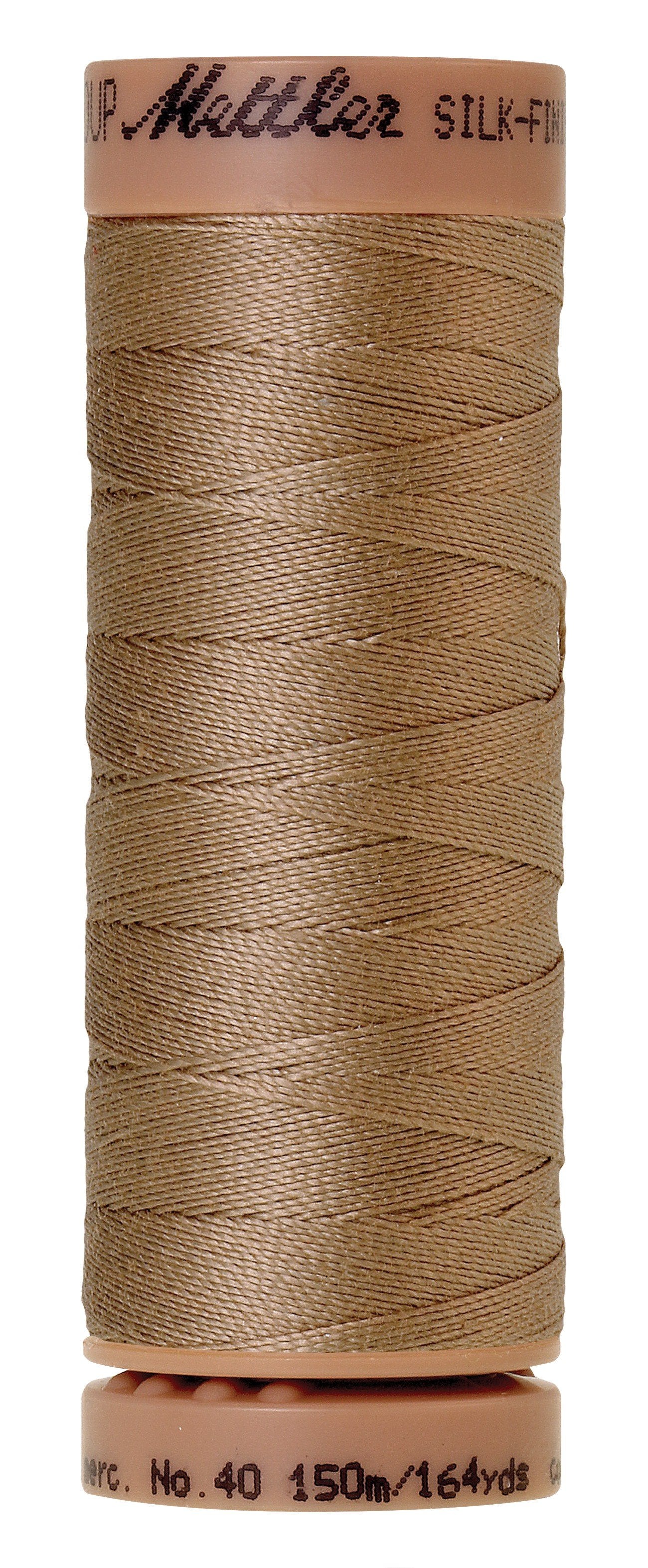 Mettler Silk-Finish 40wt Solid Cotton Thread 164yd/150M Caramel Cream