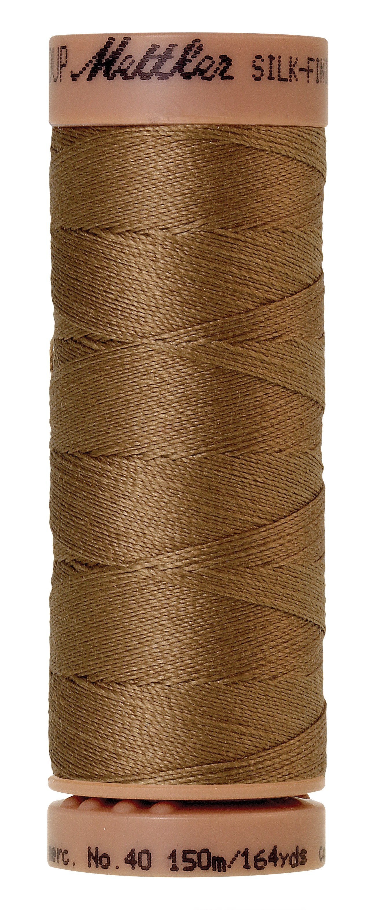 Mettler Silk-Finish 40wt Solid Cotton Thread 164yd/150M Dark Tan