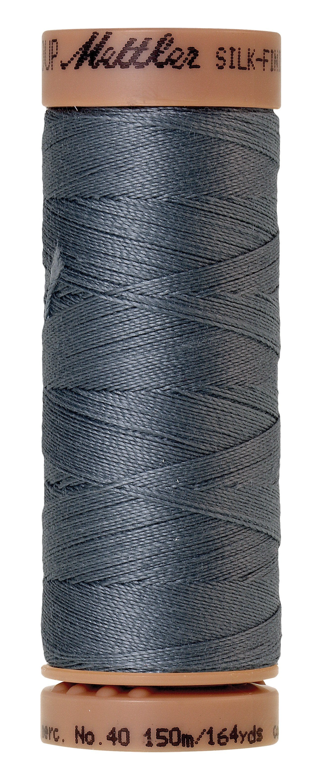 Mettler Silk-Finish 40wt Solid Cotton Thread 164yd/150M Flint Stone