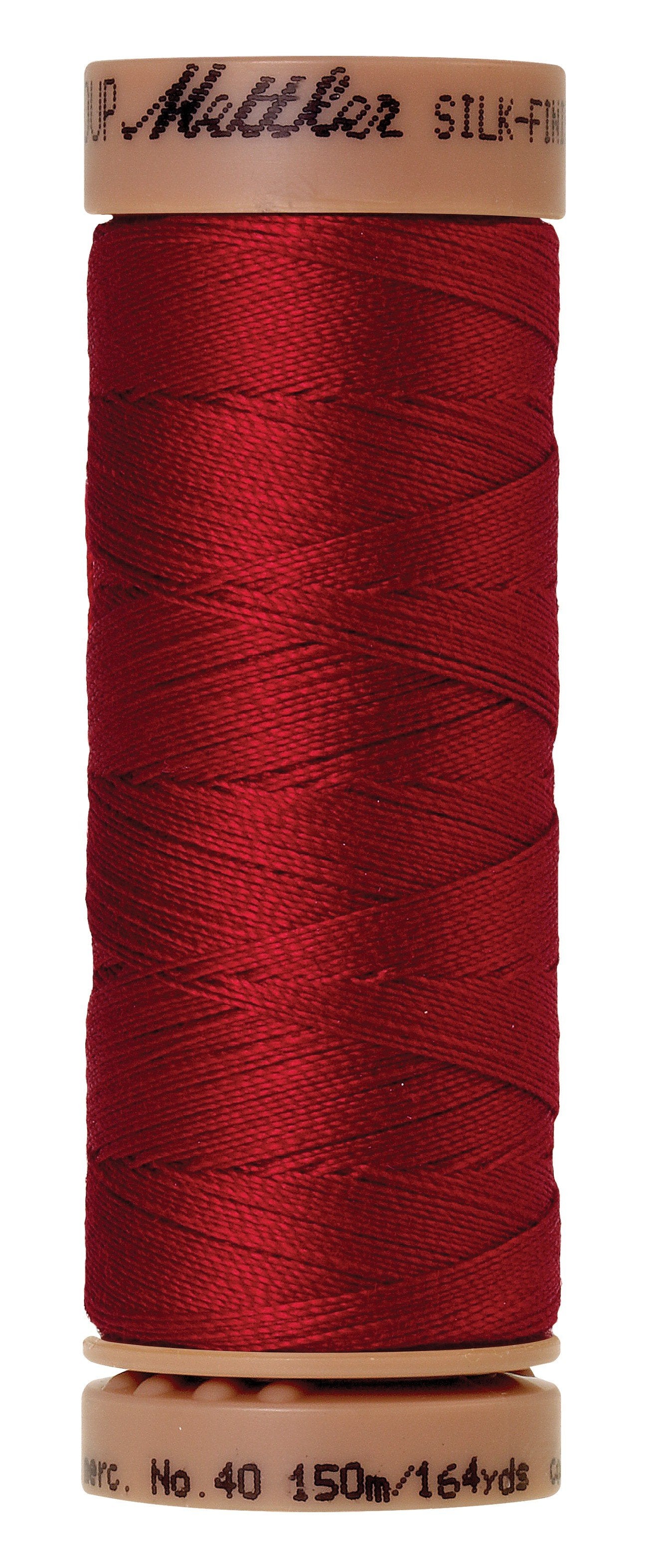 Mettler Silk-Finish 40wt Solid Cotton Thread 164yd/150M Country Red