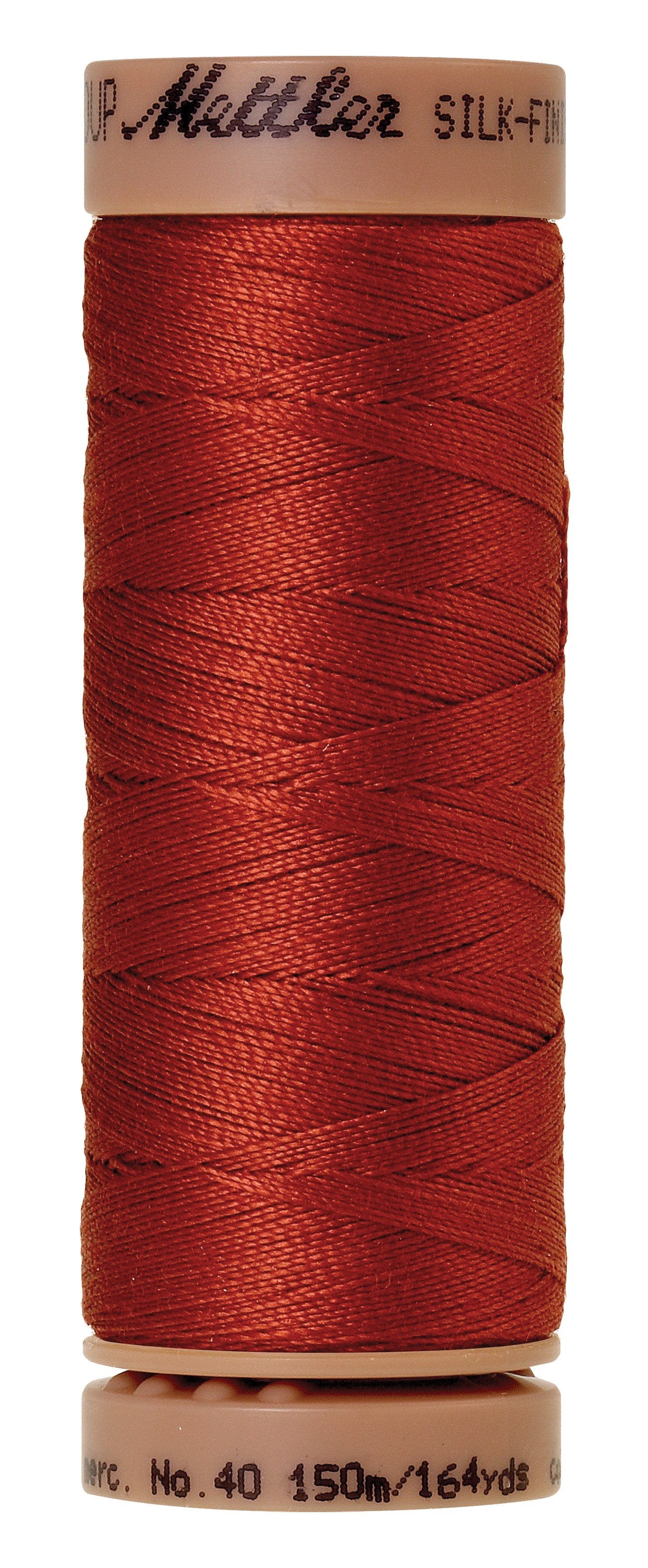 Mettler Silk-Finish 40wt Solid Cotton Thread 164yd/150M Brick