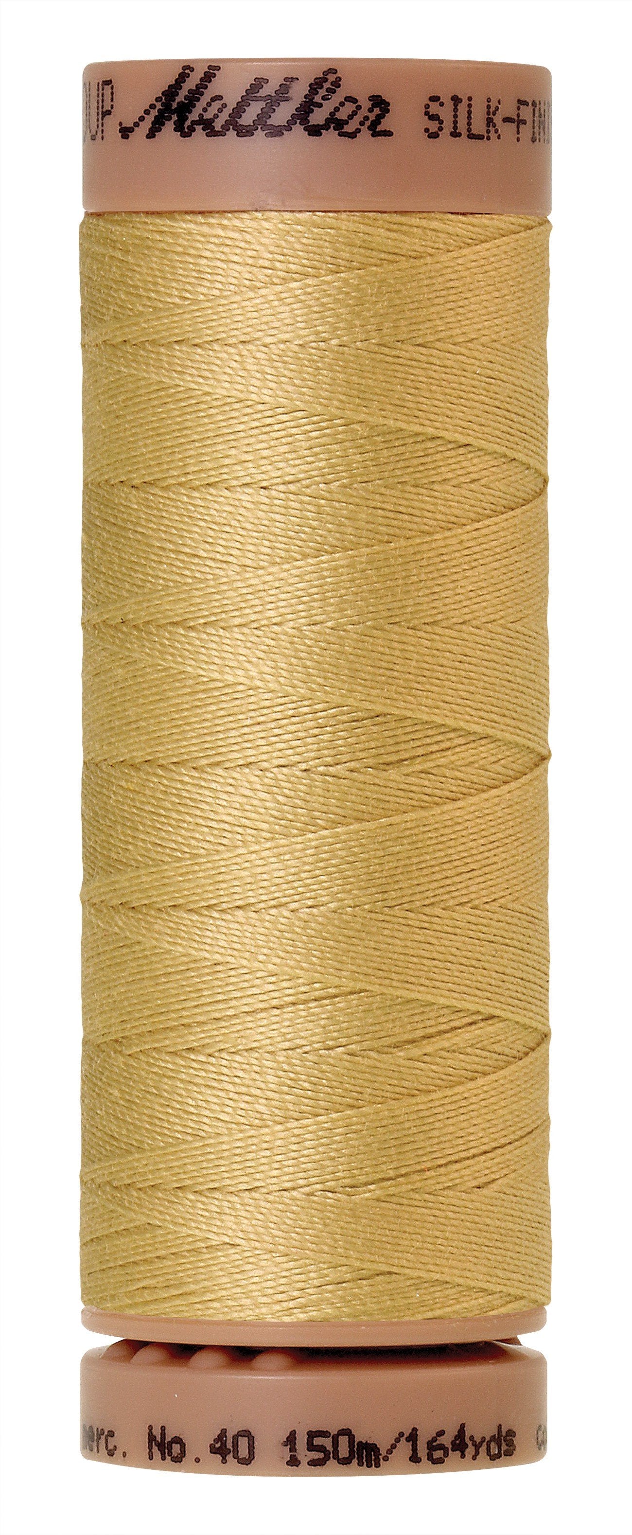 Mettler Silk-Finish 40wt Solid Cotton Thread 164yd/150M Lemon Frost