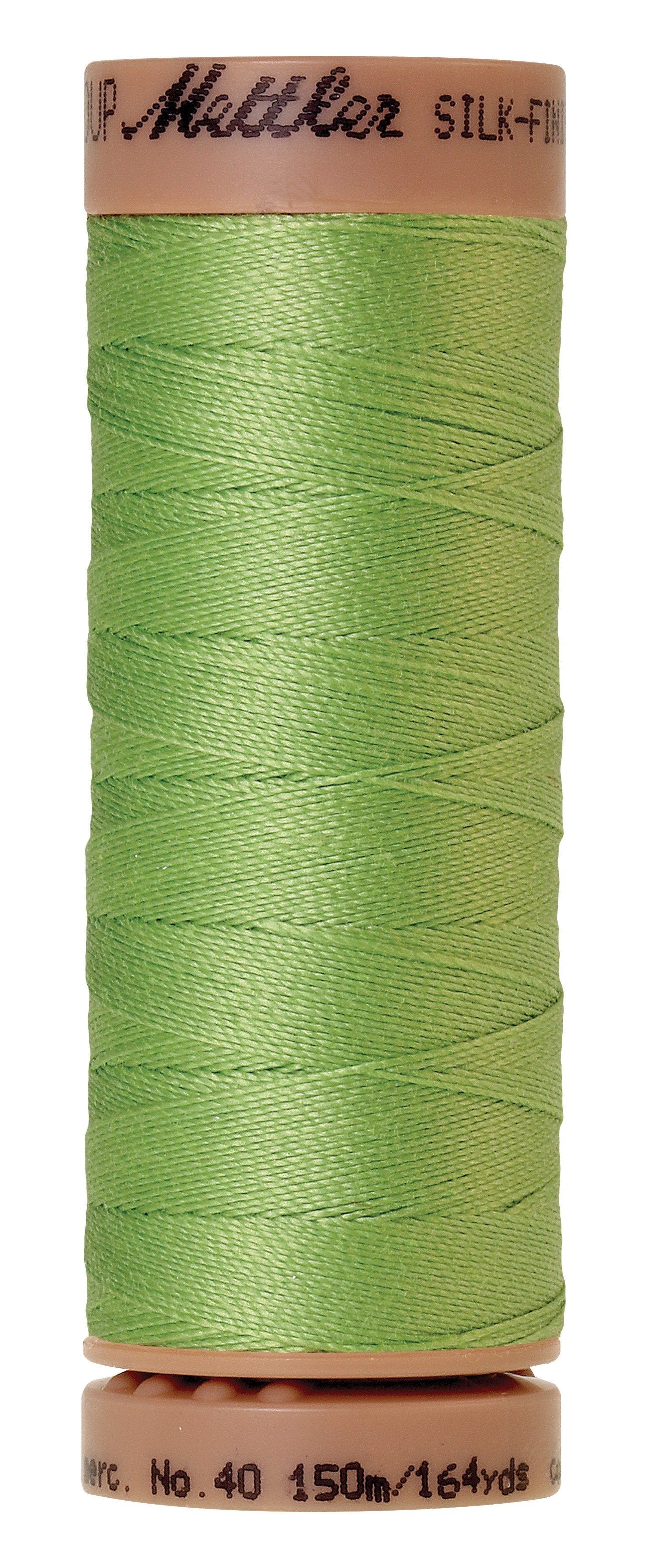 Mettler Silk-Finish 40wt Solid Cotton Thread 164yd/150M Jade Lime