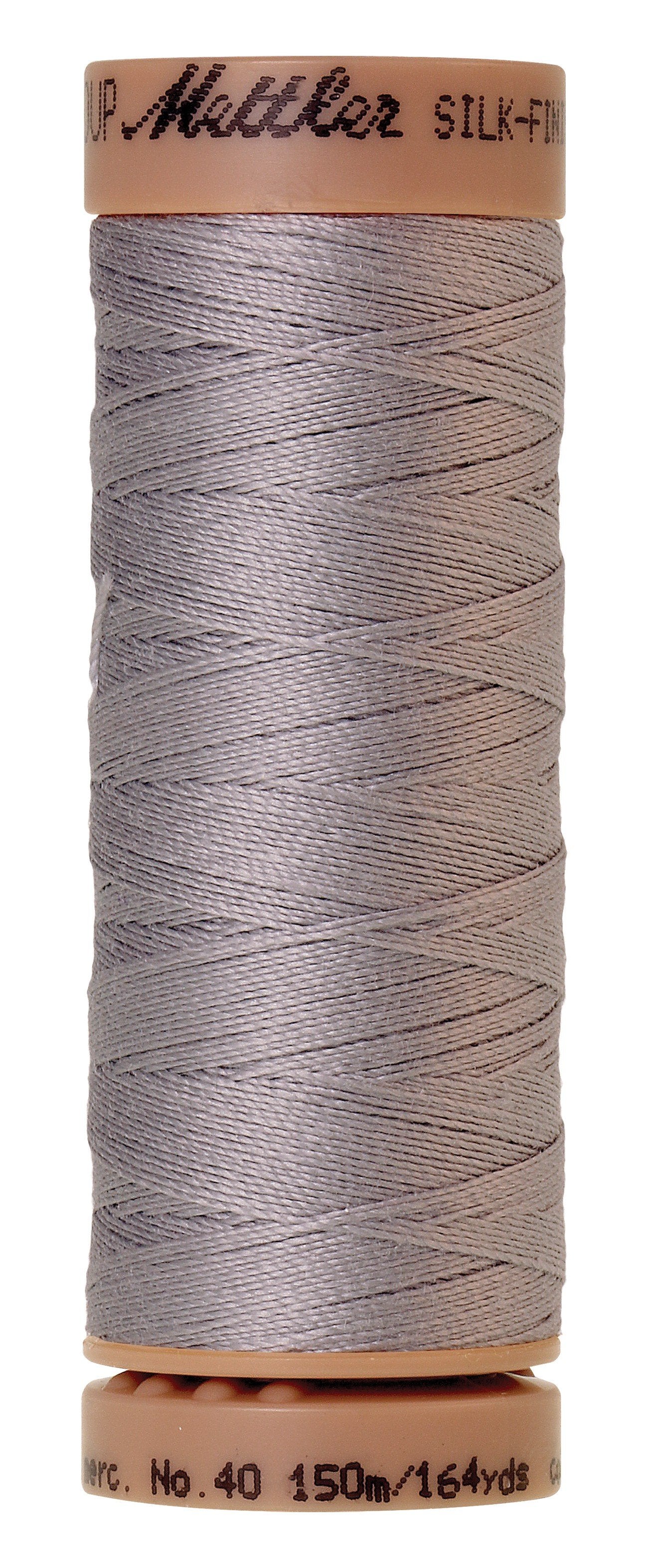 Mettler Silk-Finish 40wt Solid Cotton Thread 164yd/150M Ash