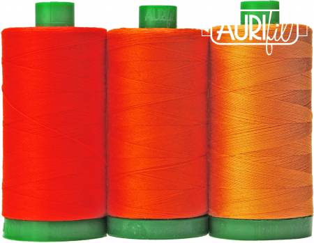 Aurifil Color Builder 40wt 3pc Set Sumatran Tiger Orange