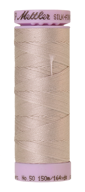 Mettler Silk-finish 50wt Solid Cotton Thread 164yd/150m Cloud Gray