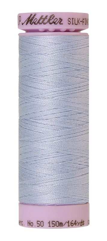 Mettler Silk-finish 50wt Solid Cotton Thread 164yd/150m Ice Cap