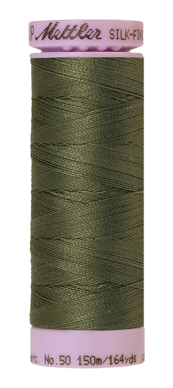 Mettler Silk-finish 50wt Solid Cotton Thread 164yd/150m Burnt Olive