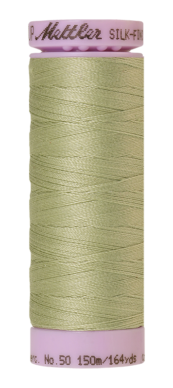 Mettler Silk-finish 50wt Solid Cotton Thread 164yd/150m Green Grape