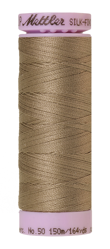 Mettler Silk-finish 50wt Solid Cotton Thread 164yd/150m Khaki