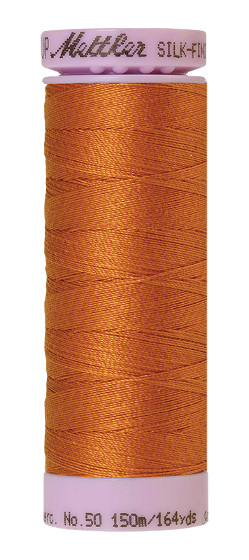 Mettler Silk-finish 50wt Solid Cotton Thread 164yd/150m Golden Oak