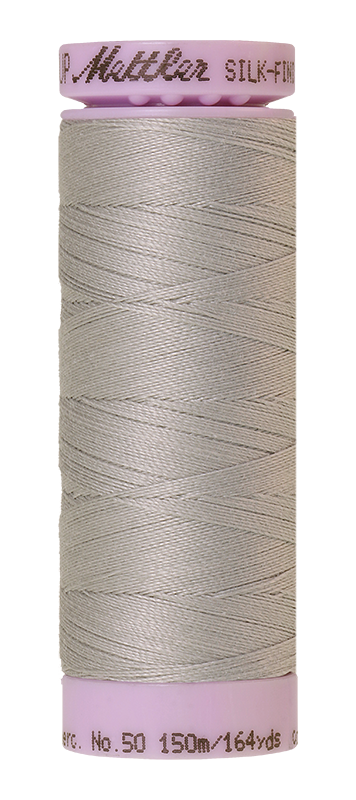 Mettler Silk-finish 50wt Solid Cotton Thread 164yd/150m Ash