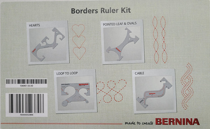 Bernina Borders Ruler Kit, 4 PC SET