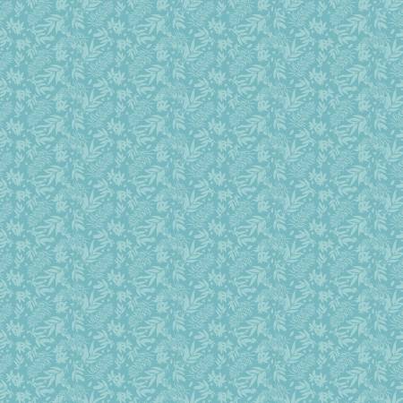 Riley Blake Floral Gardens Leaves Sky C14365R-SKY