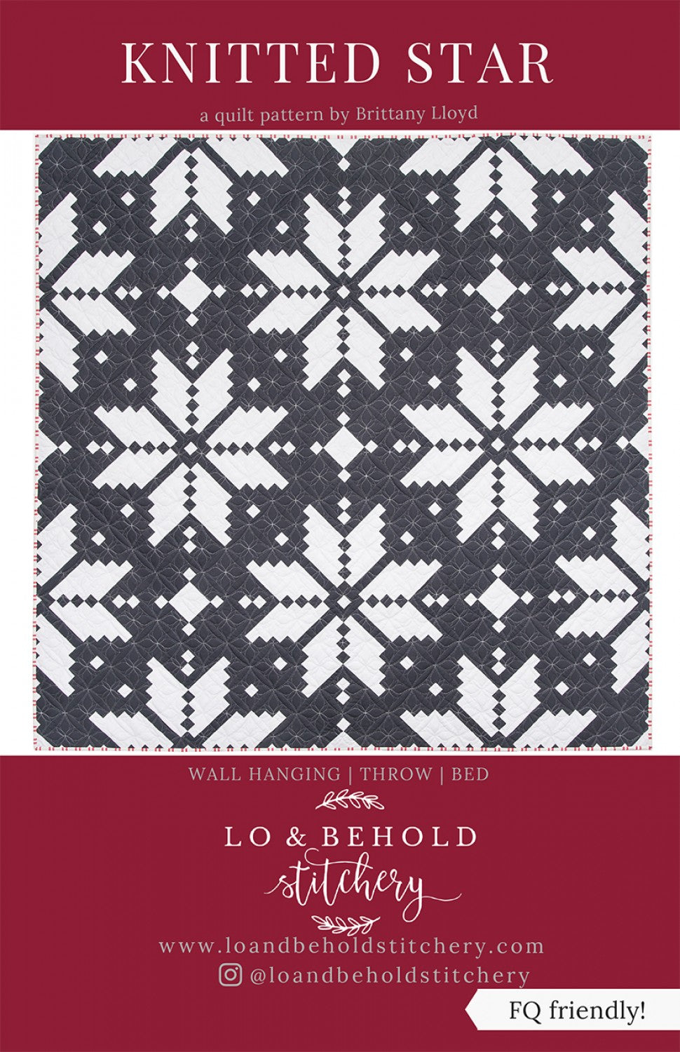 Lo & Behold Stitchery - Knitted Star - Quilt Pattern