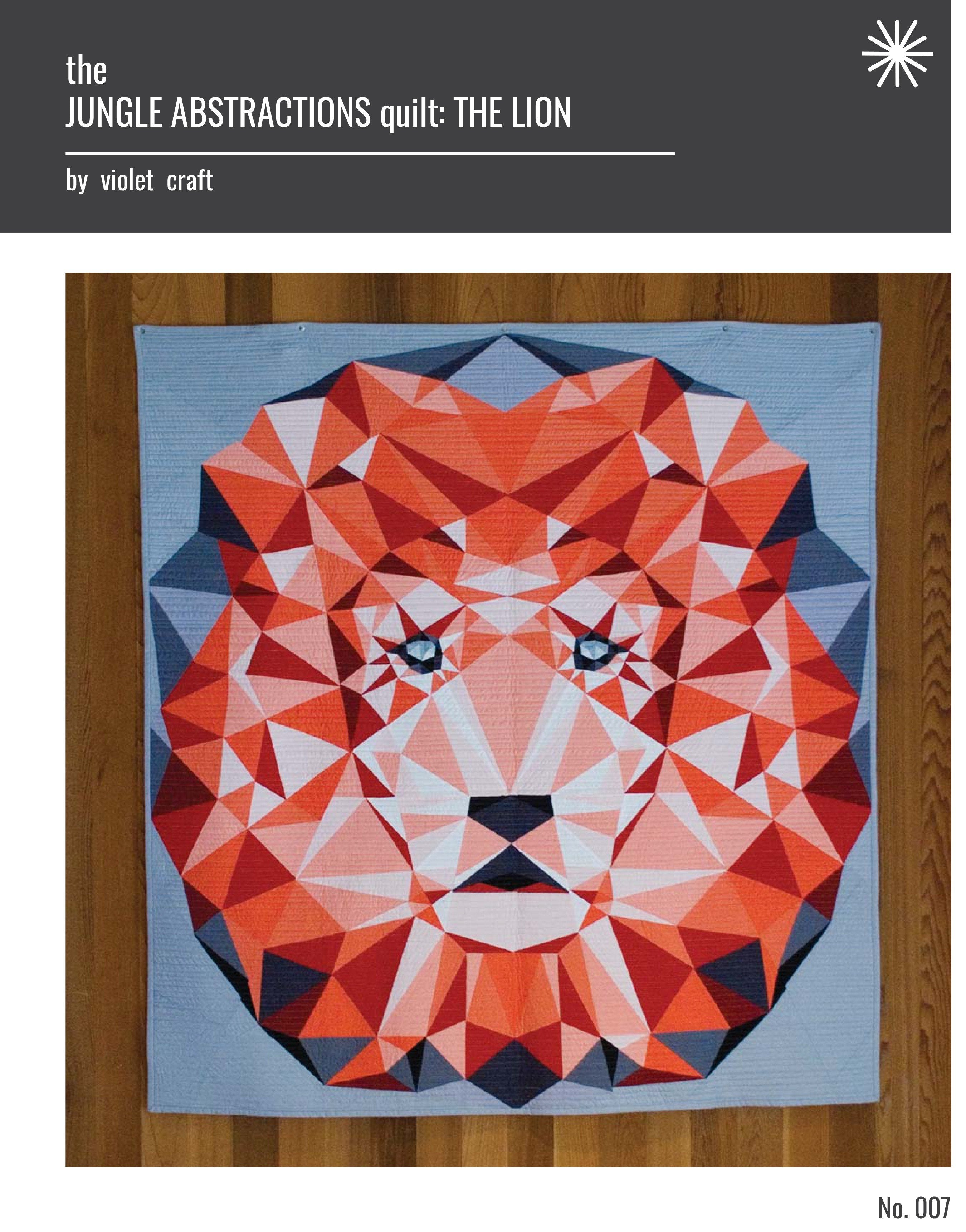 The Jungle Abstractions Quilt: The Lion Abstractions Quilt