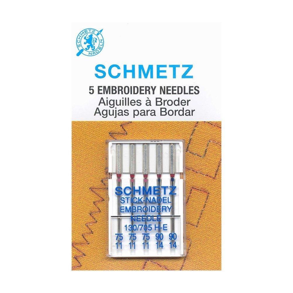SCHMETZ #1742 Embroidery Needles Carded - Assorted Sizes - 5 count