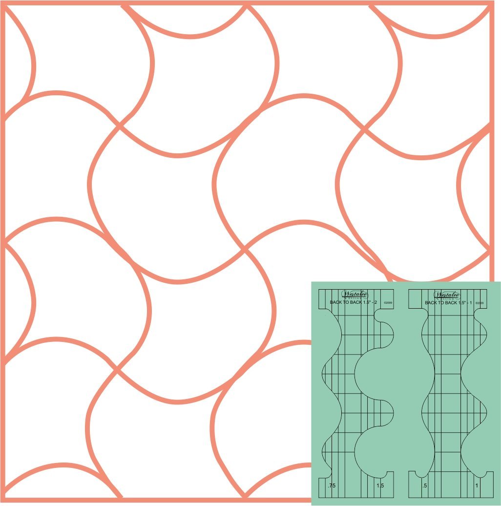 Westalee Back to back Templates 1 1/2"x1/2" 1 1/2"x1" 1 1/2"x34/" 1 1/2"x1 1/2" Design