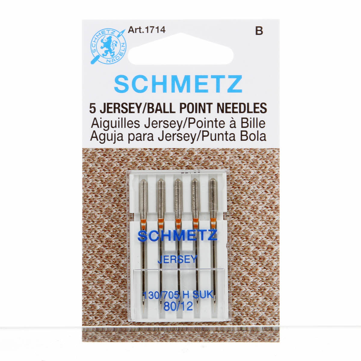 SCHMETZ # 1714 Schmetz Ball Point Machine Needle Size - 80/12