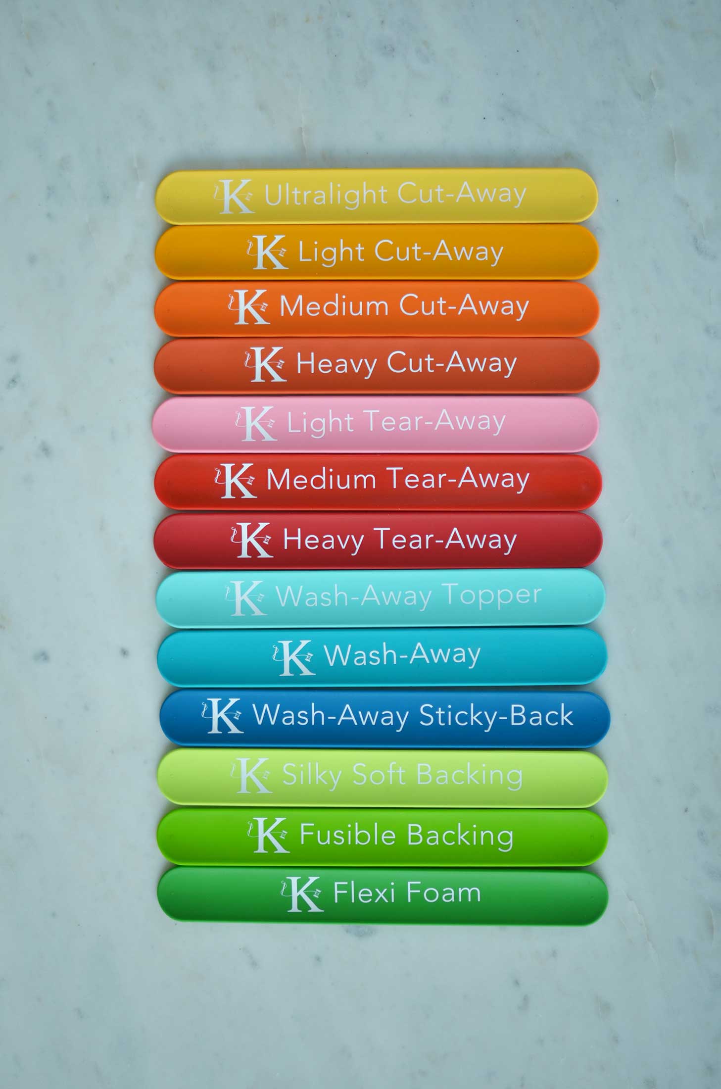 Kimberbell Stabilizer Slap Bands, Set of 13