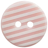 Hemline Buttons - 15mm 2 hole - Prints Striped Round