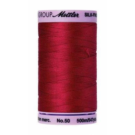 Mettler  Silk-Finish 50wt Solid Cotton Thread 500yd/457M Country Red