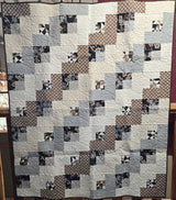 Store Sample- Lap Quilt- Cream,Brown, Grey