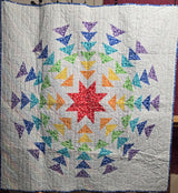 Store Sample- Lap Quilt- Rainbow Star