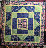 Store Sample- Lap Quilt- Green,Yellow, Purple Floral