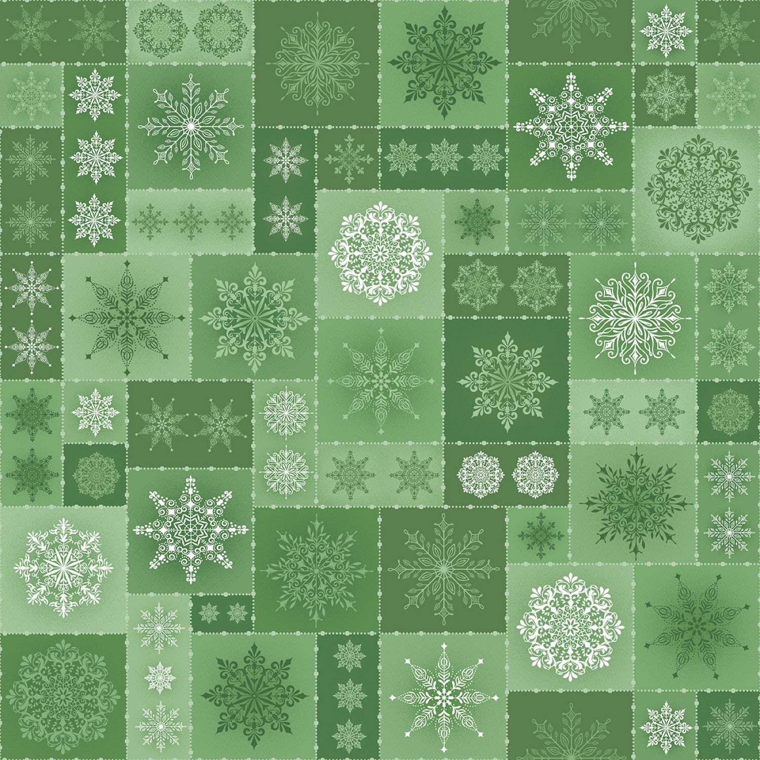 Christmas Night - Green Patchwork