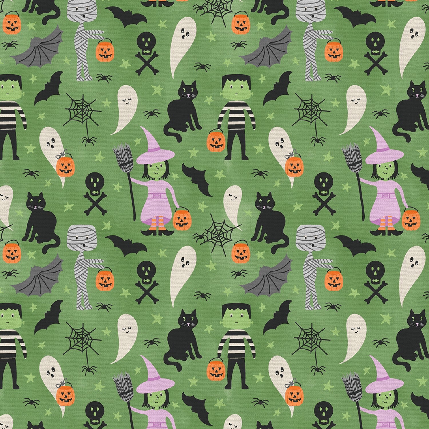 Tricks & Treats - Trick Or Treat Green by Paintbrush Studio