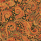 Benartex - Hooked On Fish Bubble Paisley -Orange Metallic