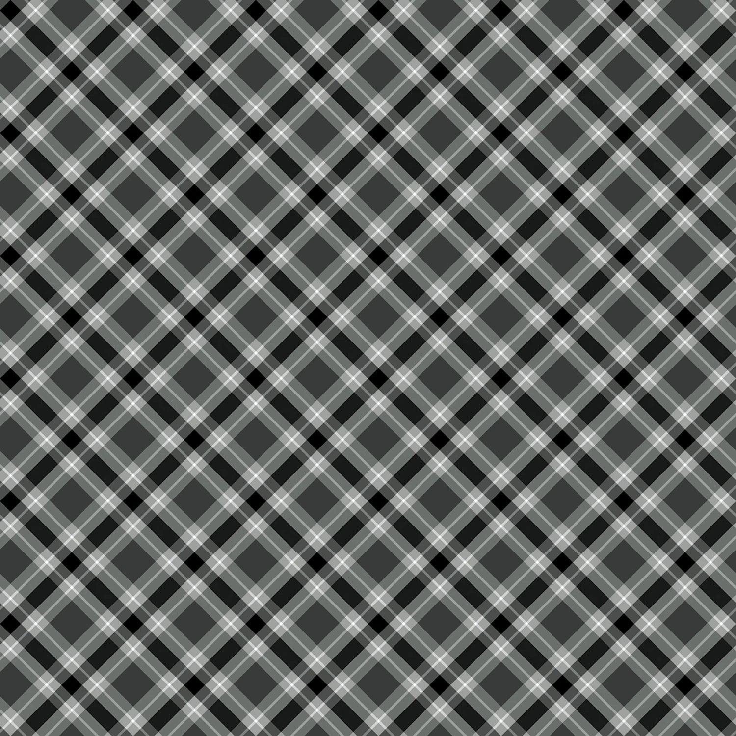 Plaid 108" Wide Back - Gray