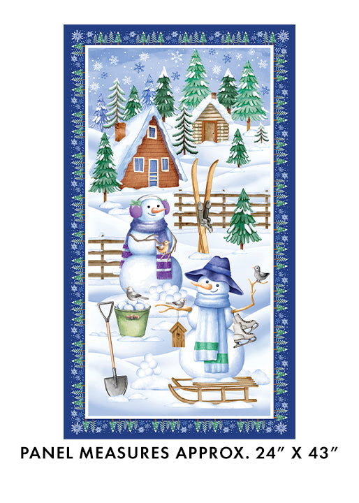Snowflake Wishes - Nicole DeCamp - Snowflake Wishes Snowmen Panel - 15187-99