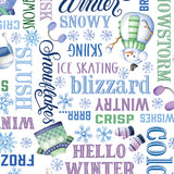 Snowflake Wishes - Nicole DeCamp - Wintery Words White - 15189-09