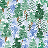 Snowflake Wishes - Nicole DeCamp - Wintery Forest Light Blue - 15190-50