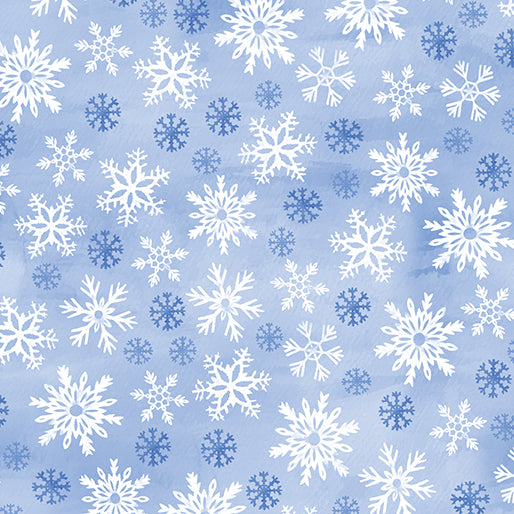 Snowflake Wishes - Nicole DeCamp - Wintery Snowflakes Light Blue - 15191-50