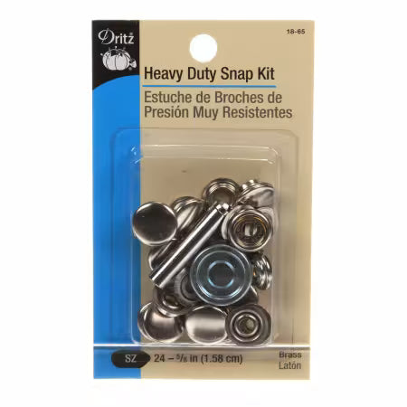 Dritz Heavy Duty Snaps 5/8in Gray Brass, inc Tool