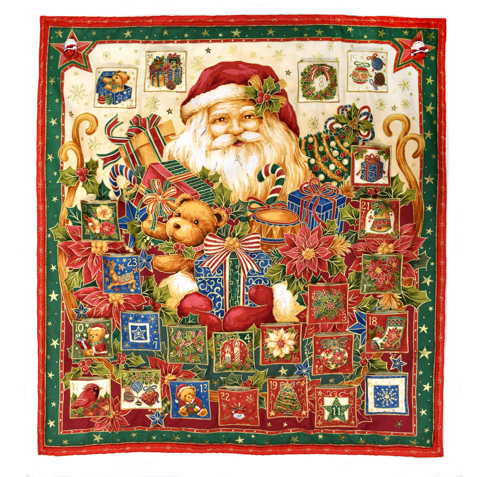 Vintage Father Christmas Advent Calendar by Nutex