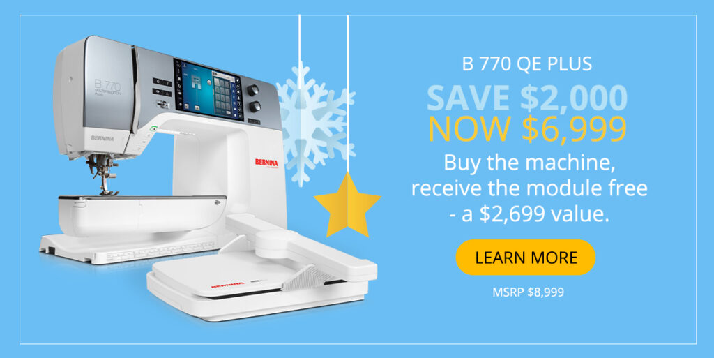 Bernina 770 QE PLUS Sewing/Embroidery Machine